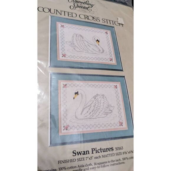 Something Special Counted Cross Stitch 50163 Swan Pictures Candamar Vintage 80s - Picture 3 of 4